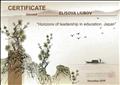 CERTIFICATE issued ELISOVA LIUBOV "Horizons of leadership in education. Japan" CERTIFICATE issued ELISOVA LIUBOV "Horizons of leadership in education. Japan"